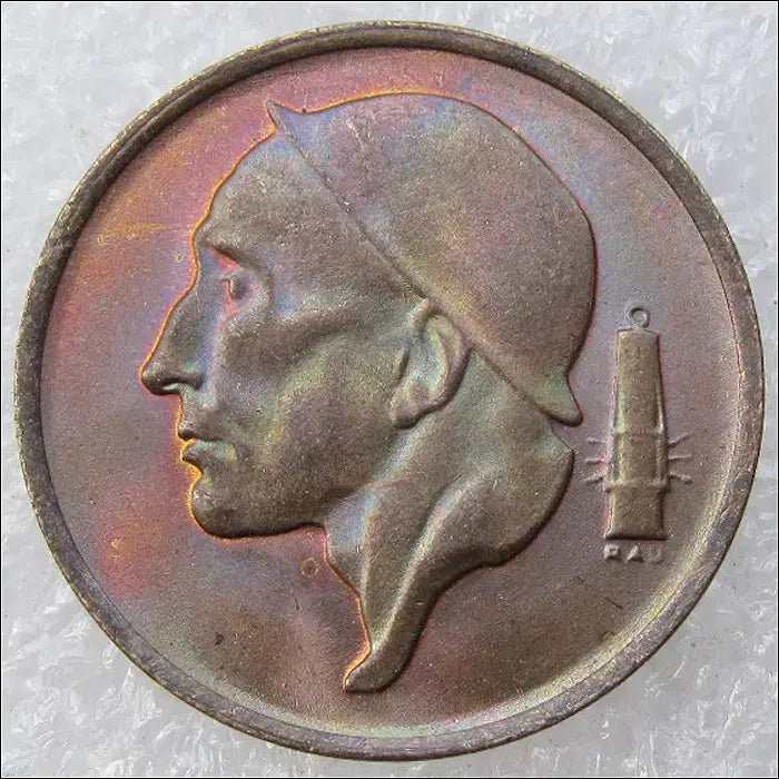 [BUNJANG] Belgium 1970 50 Francs Rainbow Toning Coin / 벨기에 1970년 50상팀 레인보우 변색(2545) [동전, 외국주화]