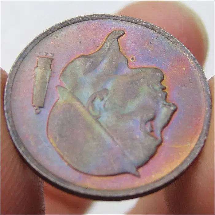 [BUNJANG] Belgium 1970 50 Francs Rainbow Toning Coin / 벨기에 1970년 50상팀 레인보우 변색(2545) [동전, 외국주화]