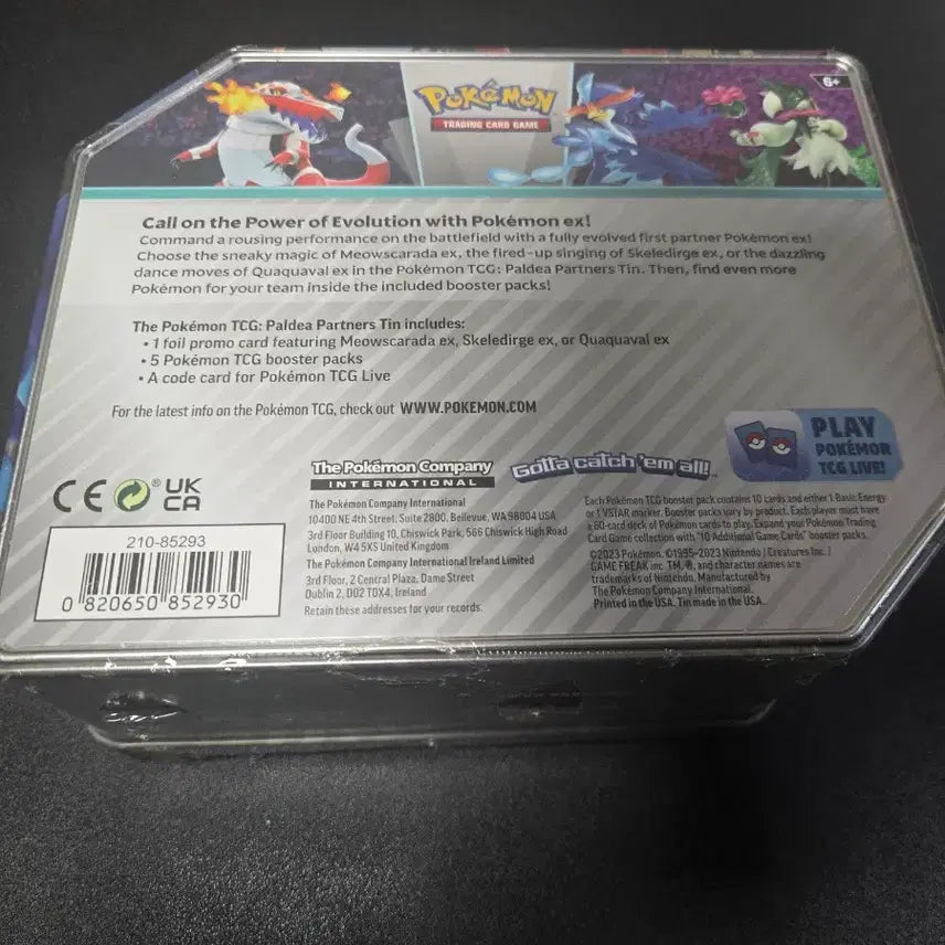[BUNJANG] Pokemon TCG Paldea Partners Tin Case (English) / 포켓몬 카드 팔데아 파트너 틴 케이스 (영문판)