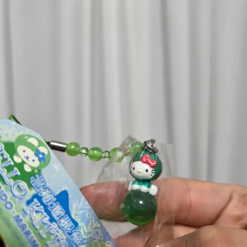 [BUNJANG] Vintage Sanrio Marimo Hello Kitty Strap Charm / 빈티지 토이 캐릭터 굿즈 고전 만화 인형 산리오 마리모 헬로키티 스트랩