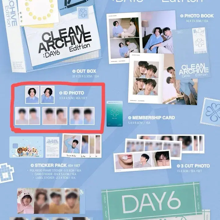 [BUNJANG] Day6 My Day 6th Term Kit Proof Photo Set / 데이식스 마이데이 6기 키트 - 증명사진