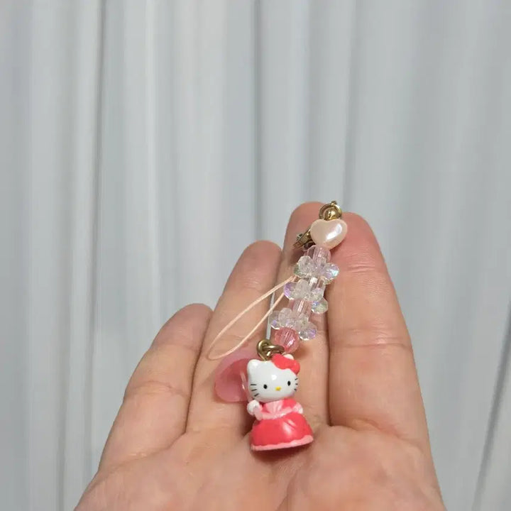 [BUNJANG] Vintage Sanrio Hello Kitty Dress Strap Doll / 빈티지 토이 캐릭터 굿즈 고전 만화 인형 산리오 드레스 헬로키티 스트랩