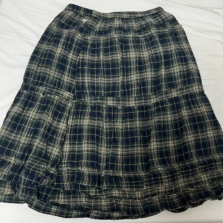 [BUNJANG] Koiseo Shirring Midi Skirt Check / 코이세이오 셔링 미디 스커트 체크