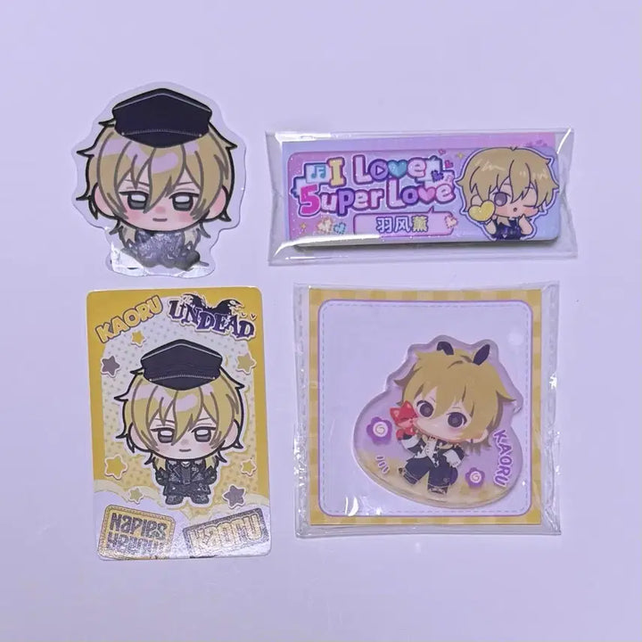 [BUNJANG] Ensemble Stars Kaoru 5th Anniversary Badge, Sticker, Photocard, Acrylic, Corotto / 앙스타 카오루 5주년 뱃지 와글와글 스티커 포카 아크릴 코롯토