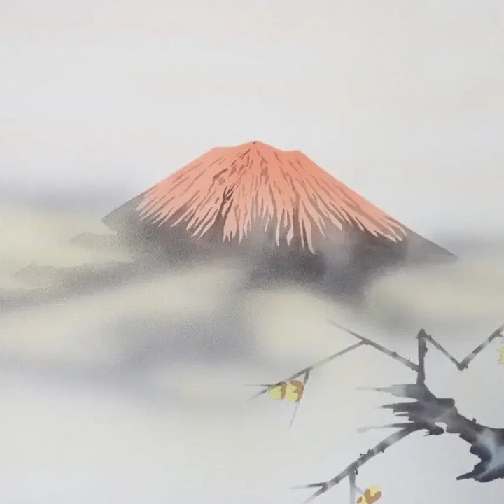 [BUNJANG] Tajima Koha Genuine Hand-Painted Silk Scroll "Fuji and Monkeys" / [육필 진품] 일본 가케지쿠 족자 - 타지마 가호 복수영원도