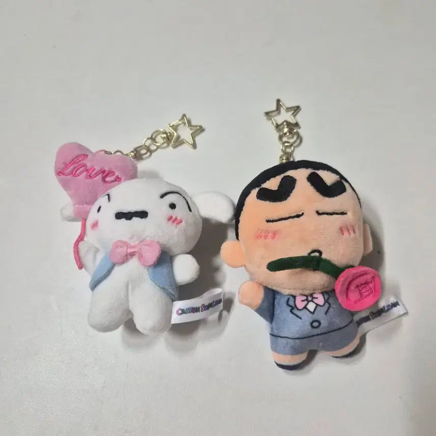[BUNJANG] Crayon Shin-chan &amp; Shiro Keyring Set / 짱구 흰둥이 키링 세트