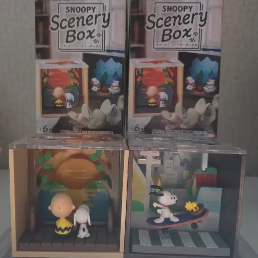 [BUNJANG] Snoopy Re-Ment Scenery Box Figure Bundle Set / 스누피 리멘트 시너리박스 피규어 일괄