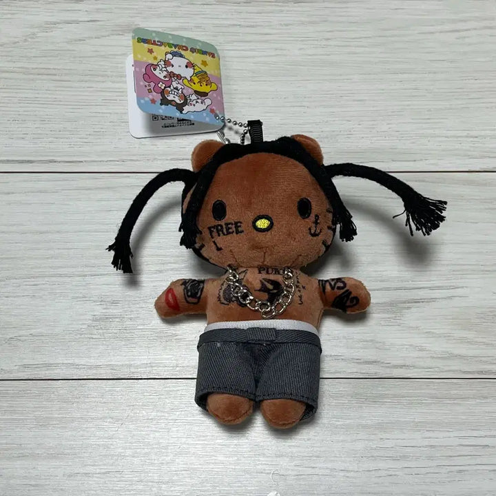 [BUNJANG] Hello Kitty Travis Scott Rapper Doll Keychain / 헬로키티 트래비스 스캇 힙합 힙스터 래퍼 인형 키링