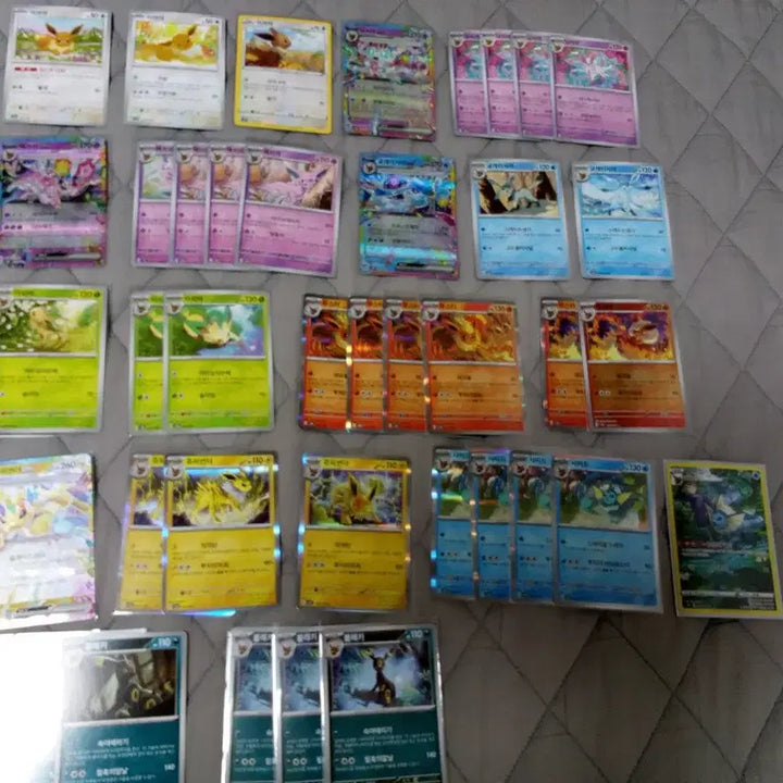 [BUNJANG] Pokemon Card Vaporeon Evolution Set / (샤미드 chr 포함)포켓몬 카드 모음 이브이 진화 세트