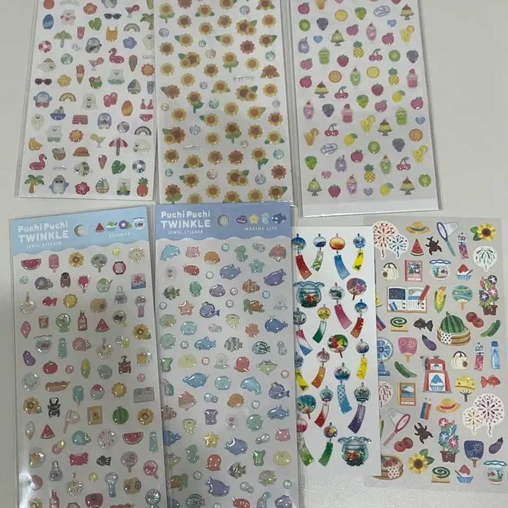 [BUNJANG] Japanese Summer Sticker Bundle (7 Types, Unused) / 일본 여름 스티커 7종 일괄 (미사용품)