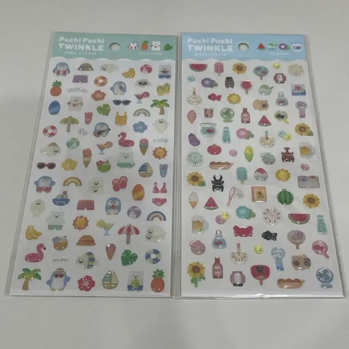 [BUNJANG] Japanese Summer Sticker Bundle (7 Types, Unused) / 일본 여름 스티커 7종 일괄 (미사용품)