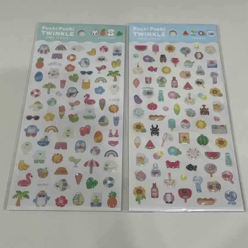 [BUNJANG] Japanese Summer Sticker Bundle (7 Types, Unused) / 일본 여름 스티커 7종 일괄 (미사용품)