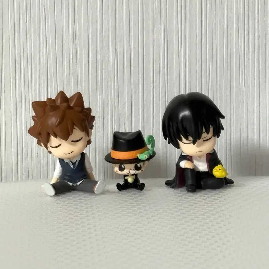 [BUNJANG] Katekyo Hitman Reborn! Shoulder Perching Gacha Figures (Tsuna, Reborn, Hibari) - Bundle Set / 가정교사히트맨리본 어깨쿵 가챠 히바리 리본 츠나 가히리 피규어