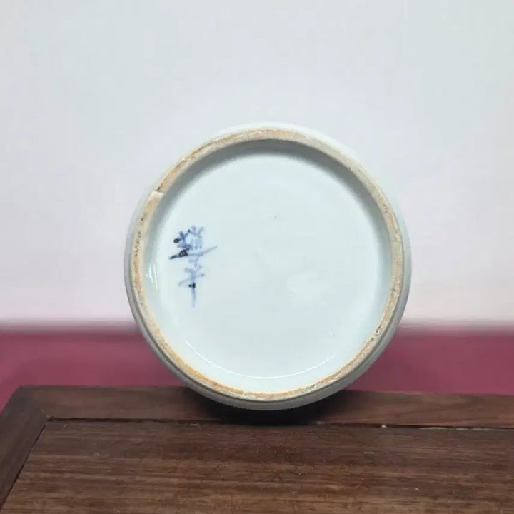 [BUNJANG] Jo Pyeong Pottery Jo Han Kyung White Porcelain Blue-and-White Bamboo Brush Holder / *조평도예 조한경 청화 백자 1죽문 문양 필통(붓통)