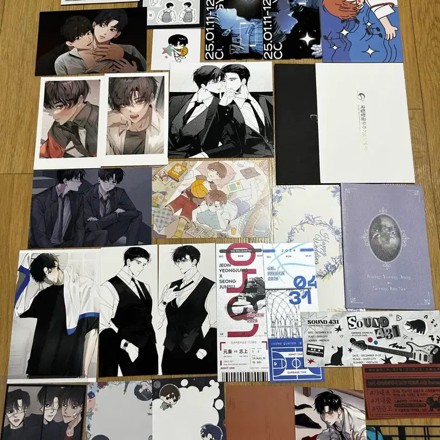 [BUNJANG] Garbage Time Jeon Young-joong Sung Joon-soo Bbang-jun Postcard, Print, Sticker, Photocard / 가비지타임 전영중 성준수 빵준 엽서 프박 스티커 증사 폴라