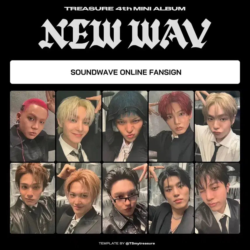 [BUNJANG] TREASURE New Wave Soundwave Lucky Draw Photocard Set / 트레저 뉴웨이브 사운드웨이브 미공포 10장 세트