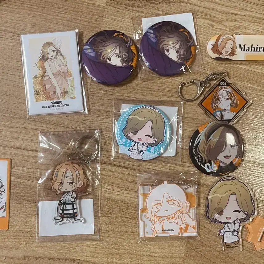 [BUNJANG] Milgram Mahiru Birthday Acrylic Stand Card Name Tag Keychain Snow Rabbit Kuji / 밀그램 마히루 캔뱃지 생일 아크릴 스탠드 카드 명찰 키링 눈토끼 쿠지