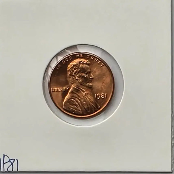 [BUNJANG] 1981 Lincoln Cent Philadelphia Mint Penny (Uncirculated) / 링컨 1센트 1981년도 미사용 필라델피아 페니