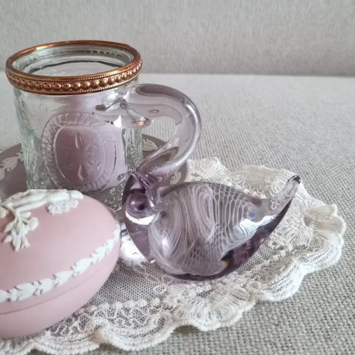 [BUNJANG] Vintage Glass Swan Paperweight/Objet / [할인상품]빈티지 글라스 문진/오브제