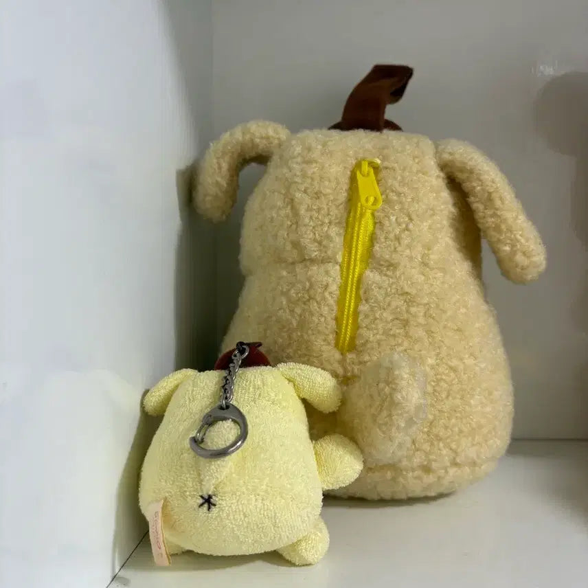 [BUNJANG] Vintage Pompurin Pouch with Badge Accessory / 고전 폼폼푸린 파우치