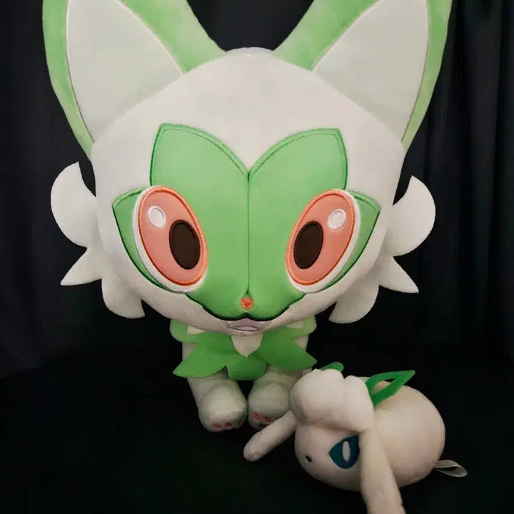 [BUNJANG] Pokemon Naocha (Large) &amp; Snow Rabbit Glaceon Plush Set / 포켓몬 인형 나오하(대형), 눈토끼 글레이시아 일괄 판매