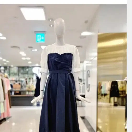 [BUNJANG] CC Collect Block Layered Long Dress / 씨씨콜렉트 블록 레이어드 롱 원피스