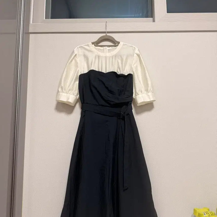 [BUNJANG] CC Collect Block Layered Long Dress / 씨씨콜렉트 블록 레이어드 롱 원피스