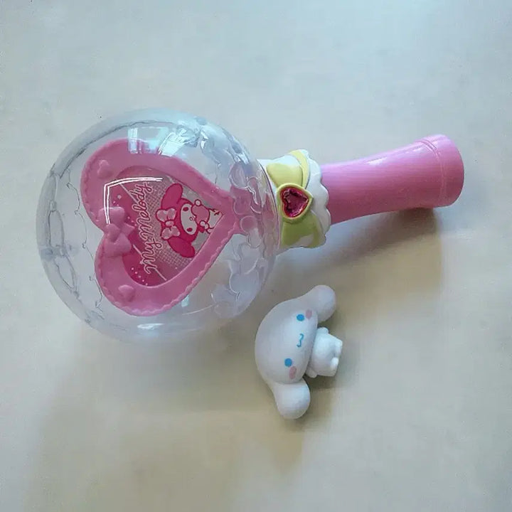 [BUNJANG] My Melody Magic Wand &amp; Cinnamoroll Flocked Figure Bundle Set / 마이멜로디 요술봉 시나모롤 플로키 피규어 일괄