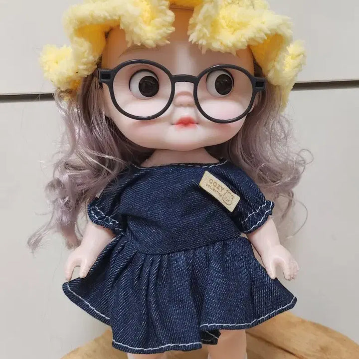 [BUNJANG] Baby Doll with Glasses, Hat, and Skirt / 베이비인형