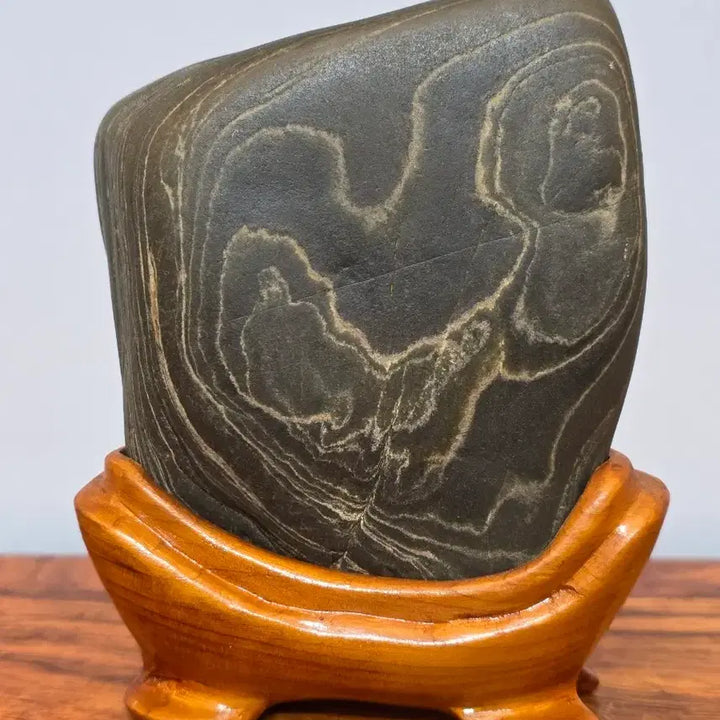 [BUNJANG] Namhangang River Stone with Flowing Pattern / 26052922앞 뒤 물 흐르는듯한 문양 좋은 남한강 미석 수석 팝니다