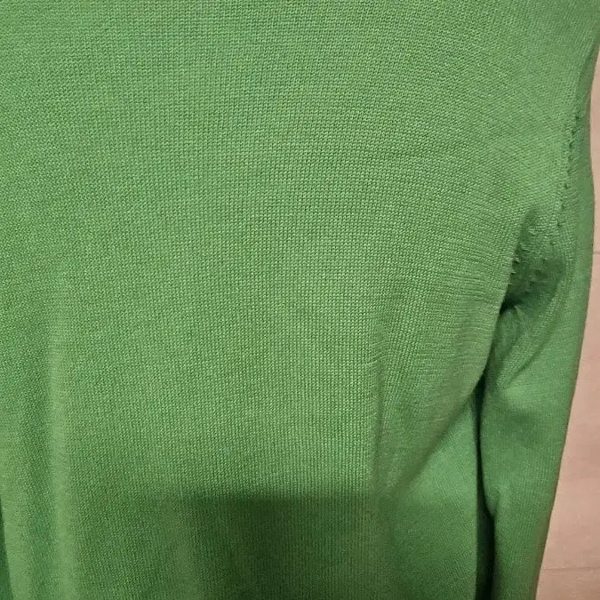 [BUNJANG] 100% Cotton V-Neck Knit Green / V넥 면 100 프로 니트  그린