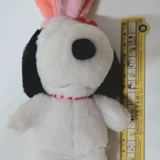 [BUNJANG] Snoopy Bell Plush Toy with Rabbit Headband / 스누피 벨 인형