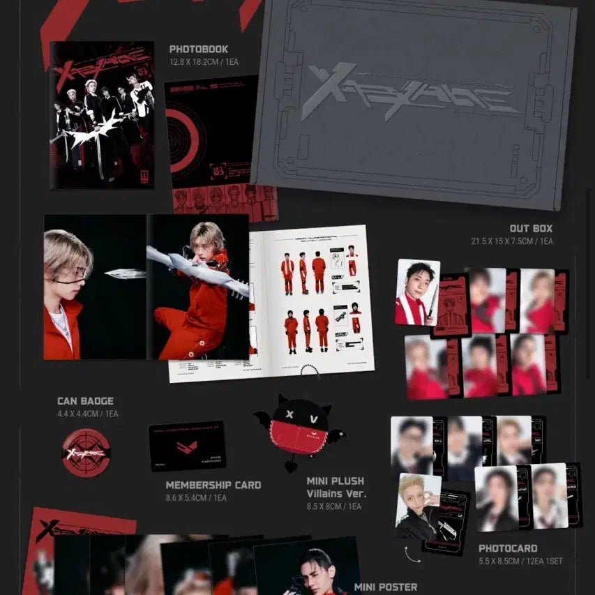 [BUNJANG] Xdinary Heroes Villain Membership Kit Full Set / 엑디즈 엑스디너리히어로즈 빌런즈 3기 키트