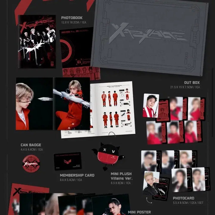 [BUNJANG] Xdinary Heroes Villain Membership Kit Full Set / 엑디즈 엑스디너리히어로즈 빌런즈 3기 키트