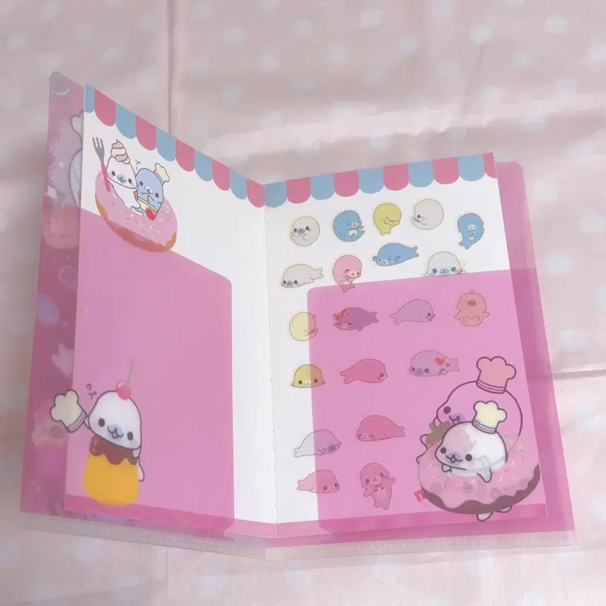 [BUNJANG] San-X Heisei Mamegoma Seal Binder File / 고전 산엑스 헤이세이 마메고마 씰 바인더 파일 띠부씰