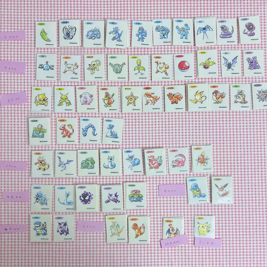 [BUNJANG] 30th Anniversary Pokemon Tteokbokki Seal Sticker Set / (매일업뎃) 30주년 포켓몬 띠부씰 30주년 아트워크 포켓몬 띠부씰