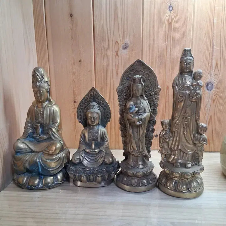 [BUNJANG] Bronze Buddha Statues Set of 4 / 청동 불상 4종 세트