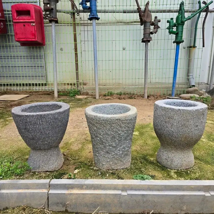 [BUNJANG] Small Stone Mortar Set (3 pcs) / 소형 돌절구 3개