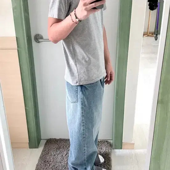 [BUNJANG] Thisisneverthat Loose Jeans Washed Blue / Thisisneverthat Loose Jeans Washed Blue