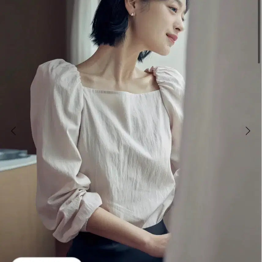 [BUNJANG] SIEH BLIN Square Neck Blouse Rose Pink / 시에 블린 스퀘어넥 블라우스 로즈핑크s