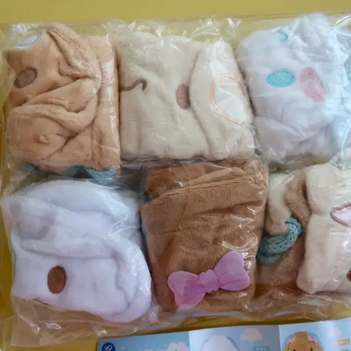 [SOLD OUT] 산리오 시나모롤 프렌즈 파우치 가챠 6종 풀세트 시나 프렌즈