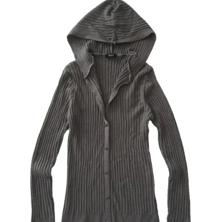 [BUNJANG] IZIZ Drop Hoodie Cardigan Charcoal / 베몬 아사 착용 이즈이즈 드롭 후드 가디건 차콜 에이블리
