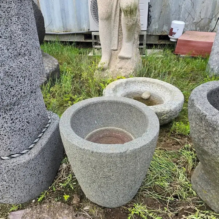 [BUNJANG] Seocheon Blue Stone Large Mortar Set of 6 / 대형 서천 청석절구 6개