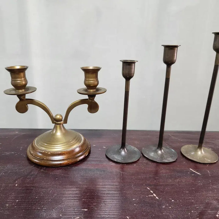 [BUNJANG] Antique Brass Candlesticks Set / 유럽 동 촛대 일괄판매합니다..