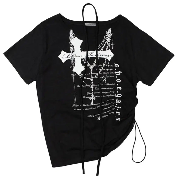 [BUNJANG] SKIZM INDUCING POEM T-Shirt Black / 스키즘인듀싱 POEM 티셔츠 블랙