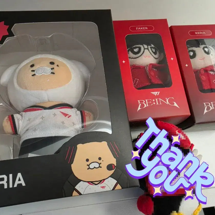 [BUNJANG] T1 Keria &amp; Faker 10cm Plush Doll Bundle Set / T1 인형 춘식이 콜라보 케리아 2025 10cm 페이커 케리아