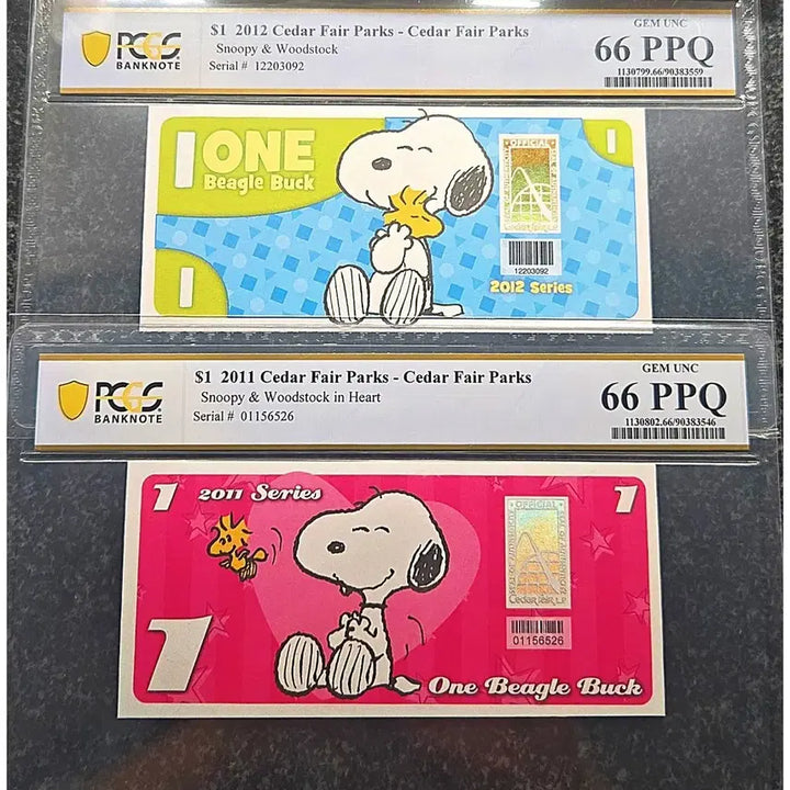 [BUNJANG] Snoopy 1 Dollar Coin Set (PCGS Graded 66) / *상품번호-가1219*미국 Snoopy 1dollar정품 2종 일괄