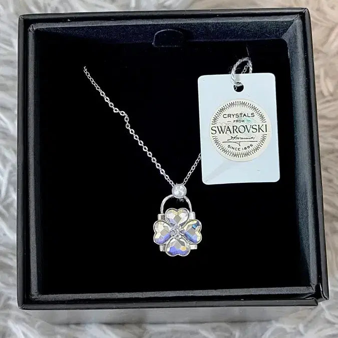 [BUNJANG] Humpty Lock Dumpty Key Swarovski Crystal Necklace and Earrings Set / (급처)캐캐체 험프티록 덤프티키 스왈로브스키 목걸이 귀걸이set