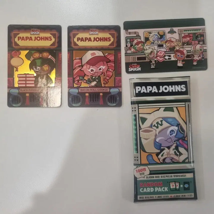 [BUNJANG] Cookie Run Papa Johns Photo Card (Unused Coupon) / 쿠폰미사용) 쿠키런 파파존스 포토카드 공육회
