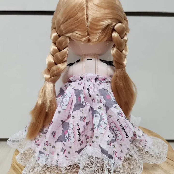 [BUNJANG] Singing Baby Doll Kuromi Pattern Pink Lace / 노래하는 베이비인형